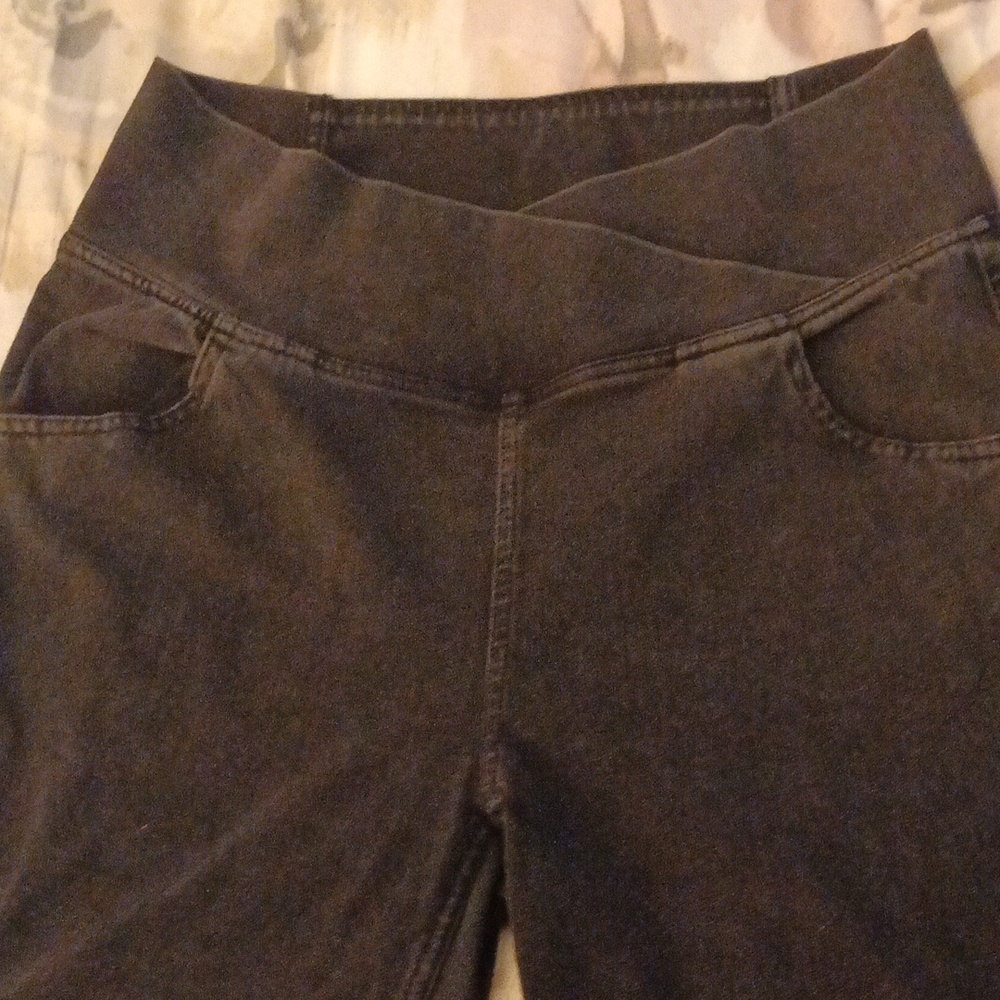 Halara Magic High Waisted Crossover Wais Stretchy Knit Super Flare Jeans New